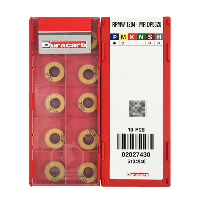 إدراج الطحن RPMT0802 M ، C DP5320 RPMW1204 MR RPMT10T3MO ، شفرة كربيد مستديرة عالية الجودة لأداة حامل الطحن EMR