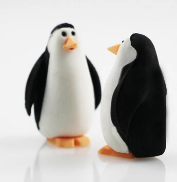 Frete grátis lindos animais kawaii pinguim borracha borracha removedor para crianças material escolar artigos de papelaria cores aleatórias por favor