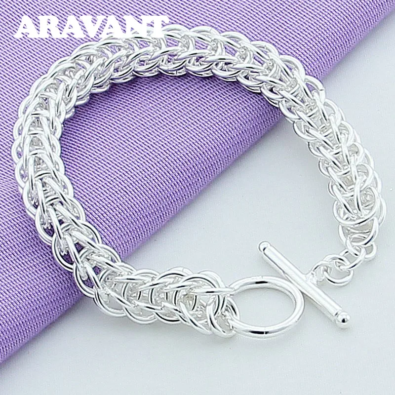 

925 Silver Bracelet Chains For Women Fashion Jewelry Accessories