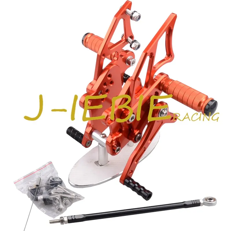 

CNC Racing Rearset Adjustable Rear Sets Foot pegs Fit For Kawasaki NINJA EX300 300R 2013 2014 2015 ORANGE