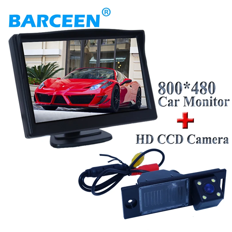 

Night vision with 4 led lights for car reversing cmaera and In-Dash placement hd ccd car monitor 5" use for Hyundai IX35 2014