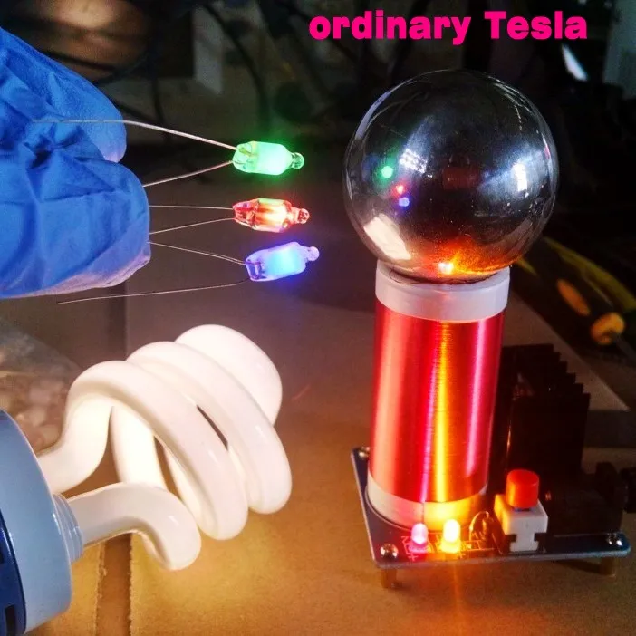 Micro mini tesla coil Tiny tesla coil amazing กระพริบเครื่องกำเนิดไฟฟ้า DIY ชุดอิเล็กทรอนิกส์ diy