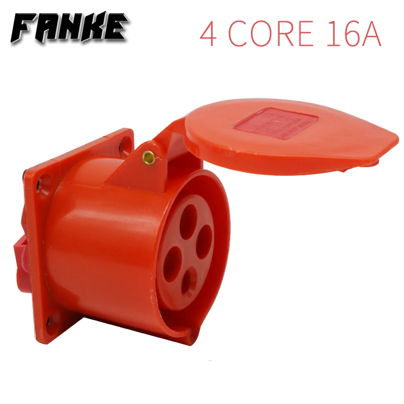 16A Industrial Plug Connector Surface mounted Socket Concealed install Socket 4core Waterproof LX-014 114 214 314