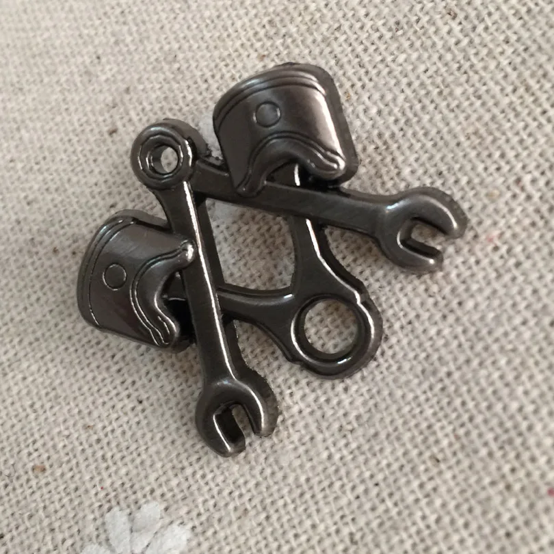 Piston Wrench Biker Free Masons Brooch Masonic Tools Hat Jacket Lapel Pin Wreath Double Pilllar ASK1 Demolay Badge