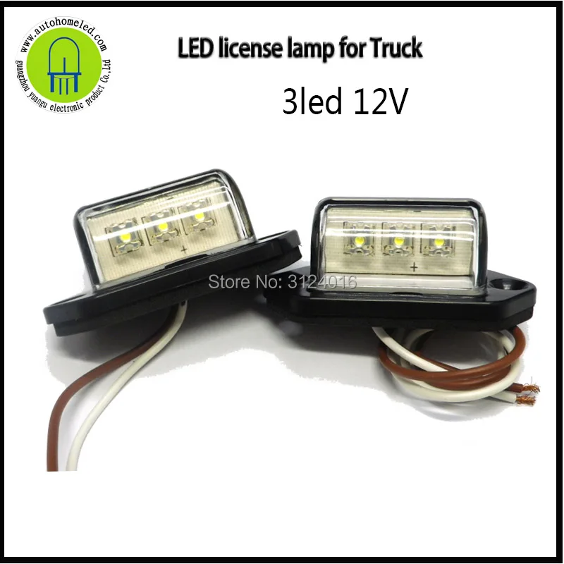 1pc X dahosun Car Led License Plate Light for 12V 24V Rear Tail Truck Lorry Trailer Caravan