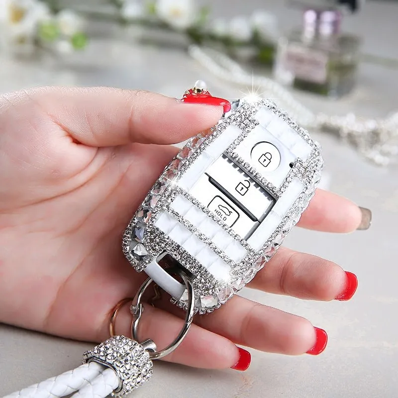 Luxury Diamond bling car key case cover/key shell for KIA Rio Sportage K2 K3 K4 K5 KX3 Ceed Sorento Cerato Optima Frote