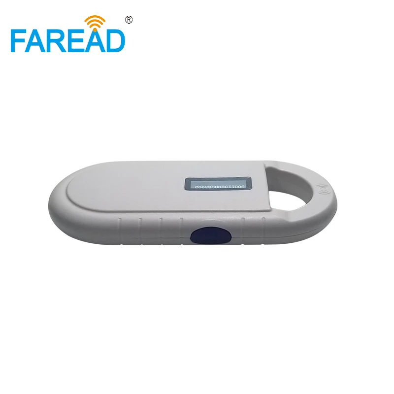 Miễn phí vận chuyển ISO11785/84 FDX-B Cầm Tay RFID Thú Cưng Vi Mạch Máy Quét Thấp Tần Số Động Vật ID Đầu Đọc