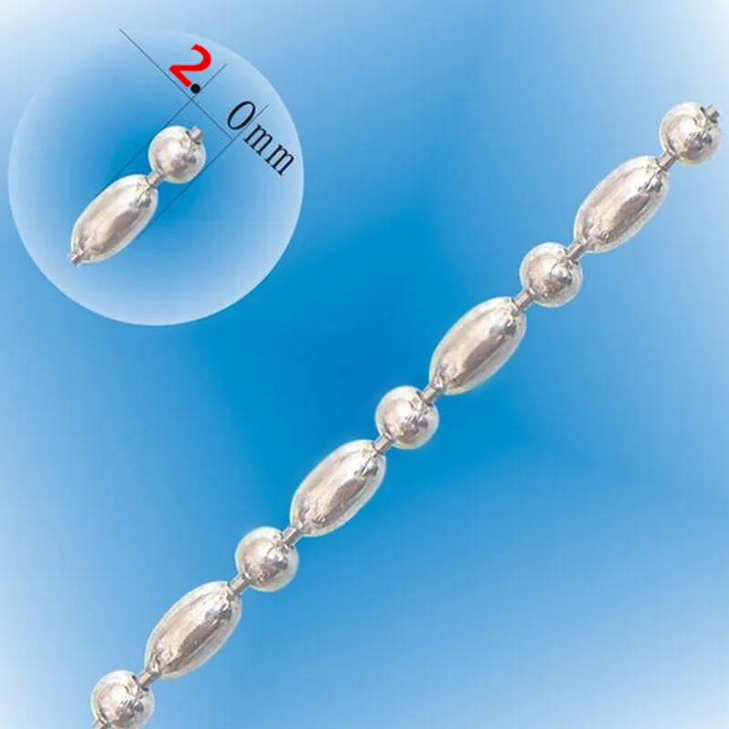 10pcs/lot Stainless Steel Bamboo Ball Beads Chain On The Neck For Men DIY Jewelry Making Accessories Necklace Dog Tag Chains