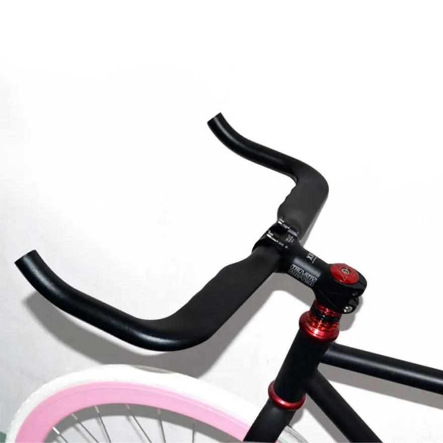 2015 New no logo brand handlebar aluminum alloy bullhorn bicycle handle bars Fixed Gear Racing TT Bike parts 400*31.8MM