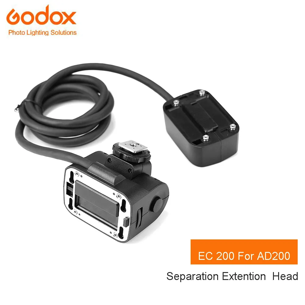 Godox EC200 1.85m Hot shoe Remote Separation Extension Head Flash for Godox AD200 Flash