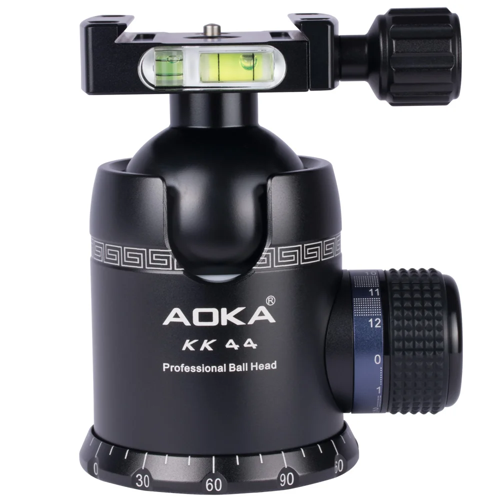 

AOKA KK44 blue color max loading 40kgs weight 490g aluminium alloy camera tripod ballhead ball head with quick release plate