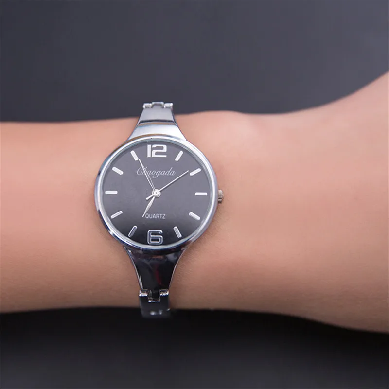 Reloj de cuarzo con esfera redonda para hombre y mujer, cronógrafo de pulsera, grande, femenino