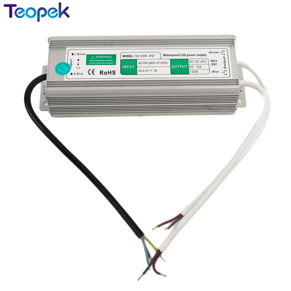 

Waterproof 10A 120w 12V Switching Power Supply Transformer For LED Display Outdoor Waterproof Switching Power Supply