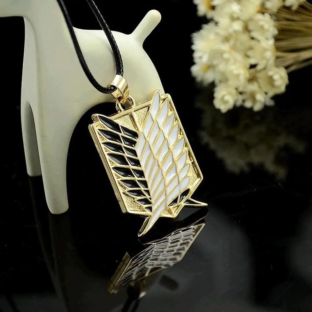 Metal Anime attack on the wings of freedom titanium necklace Shingeki no Kyojin cosplay necklace necklace necklace survey