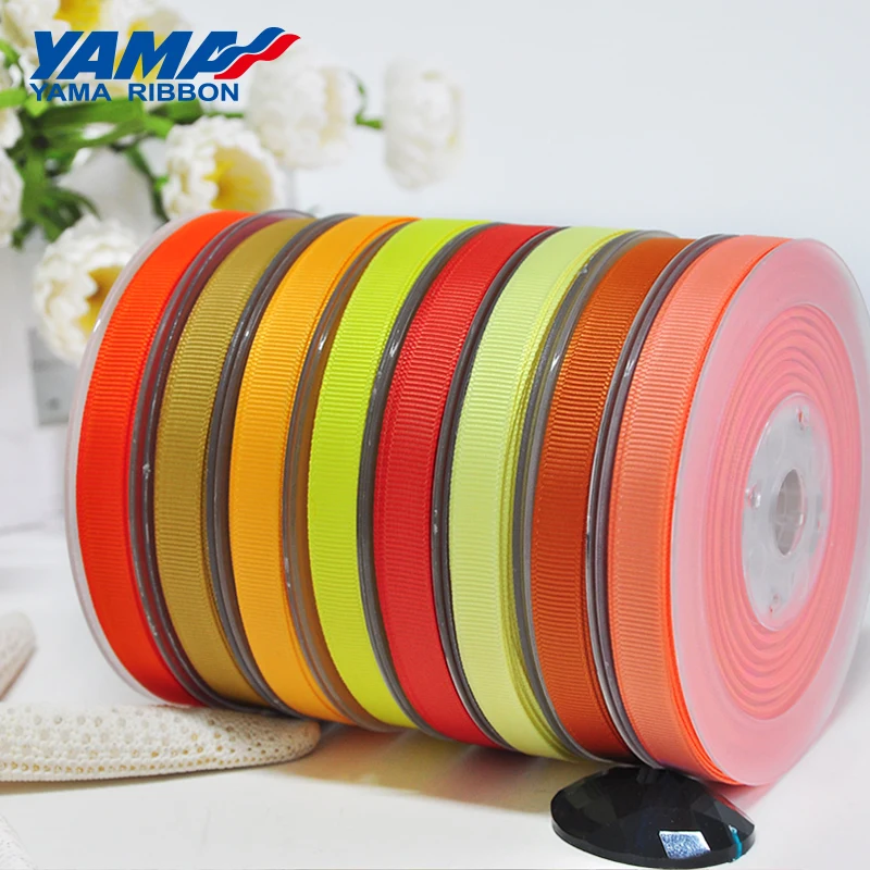 YAMA 25 28 32 38mm 100yards Yellow Gold Wholesale Grosgrain Ribbon for Gift Diy Dress Accessory House Wedding Decoration Ribbons