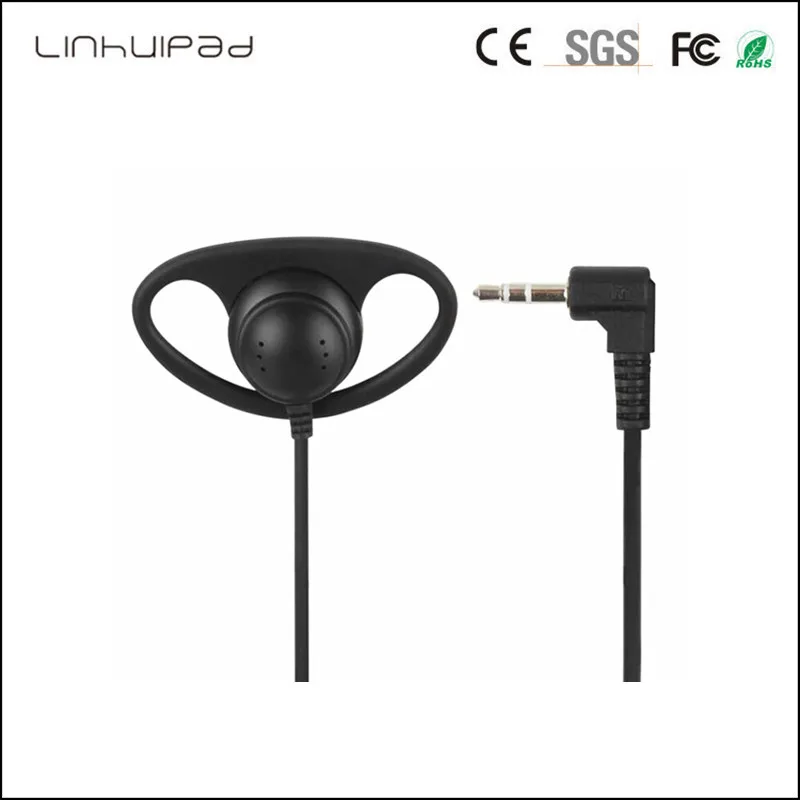 

3.5mm stereo 1-Bud Comfortable D type Single Ear-hook Earphone Earpiece Walkie Headset for Simultaneous translatio 500pcs/lot