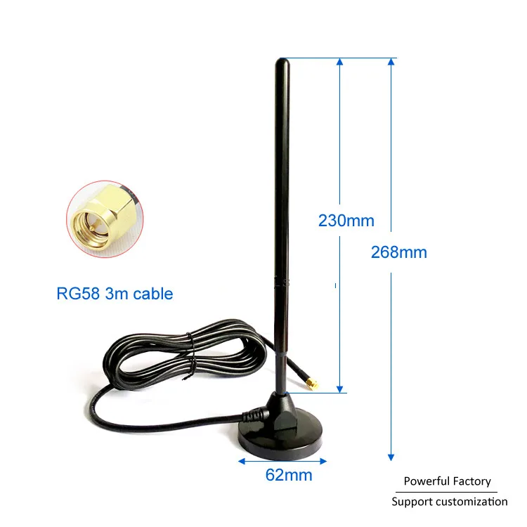 

315Mhz Pure Copper Antenna 35DBI RG58 3m Cable SMA/N Connector