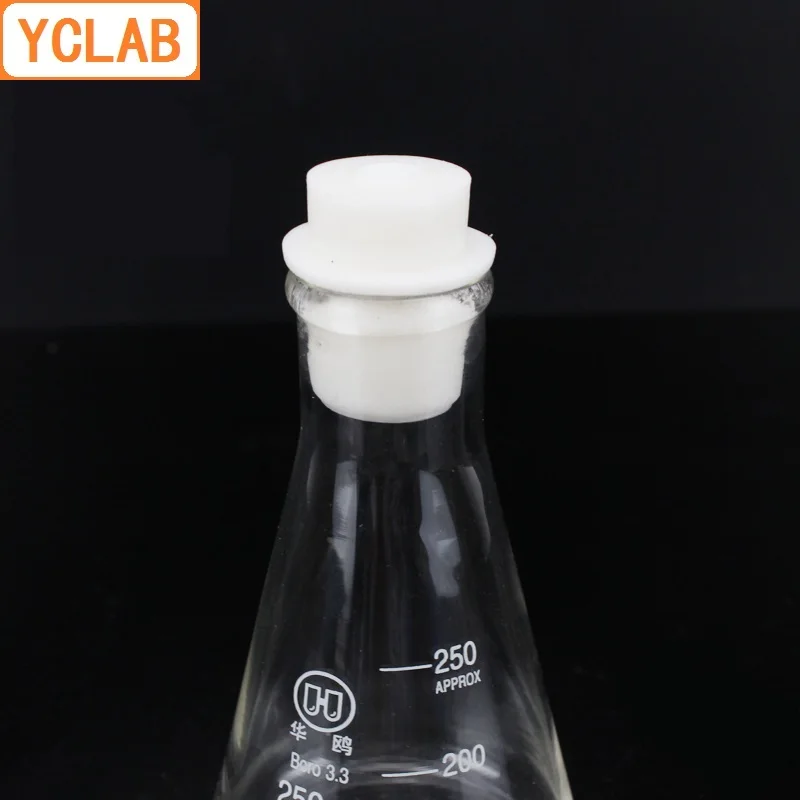 YCLAB Silicone Stopper for Erlenmeyer Conical Triangle Flask Upper Diameter 34mm * Lower Diameter 30mm Lab Chemistry Equipment