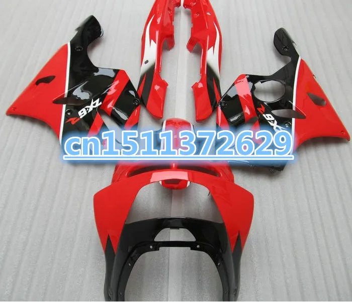 

HW- For KAWASAKI NINJA ZX6R 94 94 95 Red black 96 97 ZX-6R ZX 6R 1994 1995 1996 red black 1997 Full Fairing Kit-Dor D