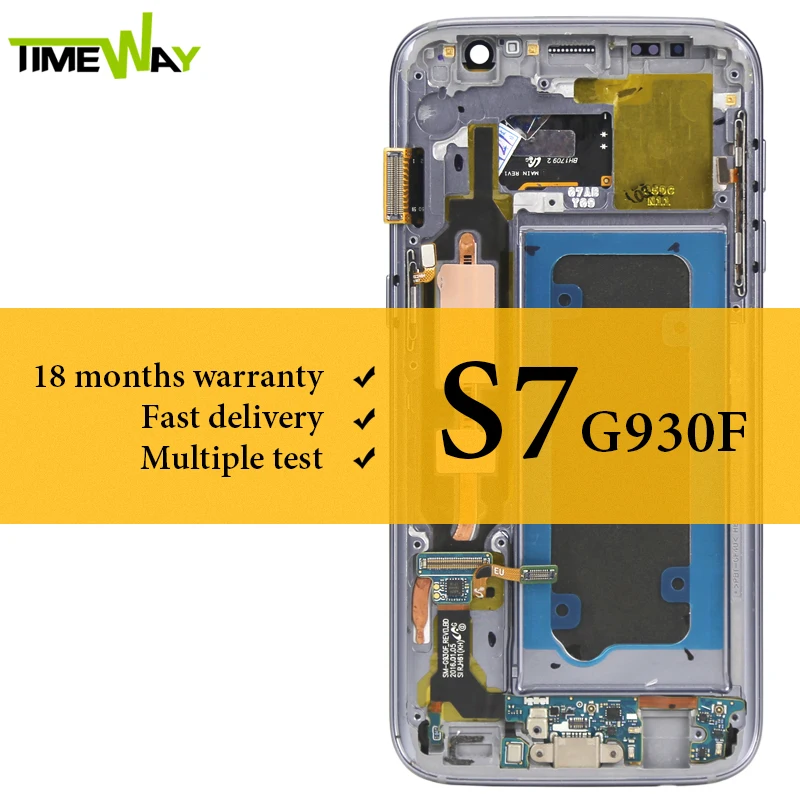 100% Tested For Samsung S7 LCD Dispaly Super AMOLED With Frame With Touch Screen Assembly For Samsung S7 G930F LCD Screen