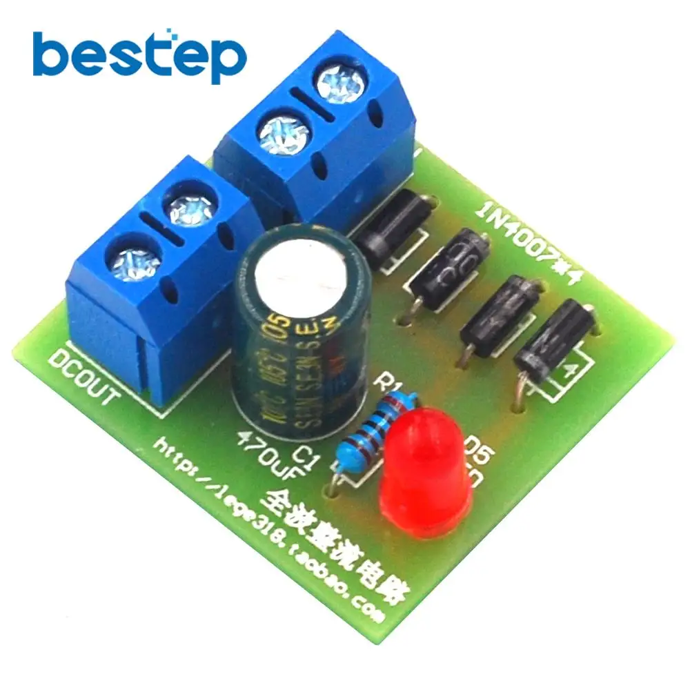 AC to DC 1N4007 Bridge Rectifier Converter Full Wave Rectifier Diy Kit Electronic PCB Board Module