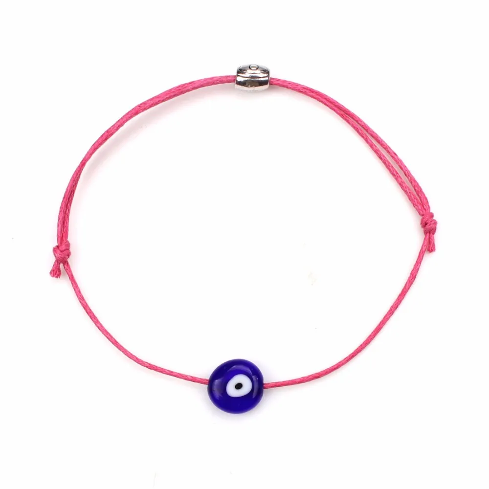 Turkish Lucky Evil Eye Bracelets For Women 6 Colors Handmade Braided Rope Lucky Jewelry Red Bracelet Female