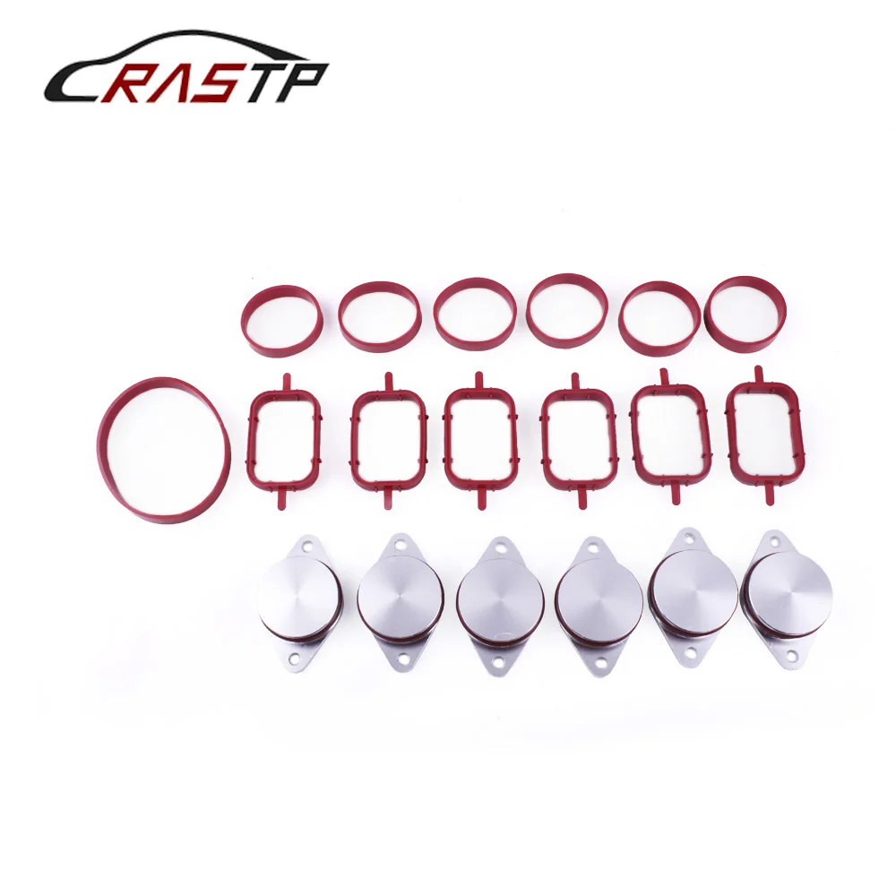 RASTP-33mm 4/6Pcs Diesel Swirl Flap Blanks Intake Manifold Gaskets Repair Replacement Kit for BMW M57 RS-CR1819