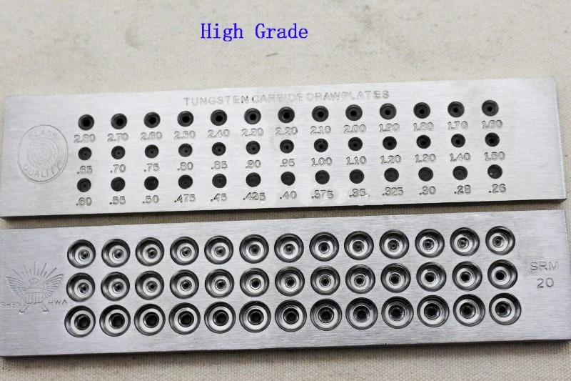 Imagem -04 - Placa de Extração de Aço e Carboneto de Tungstênio Placa com 39 Furos Redondos de 0.262.8 mm para Fazer Joias Peça