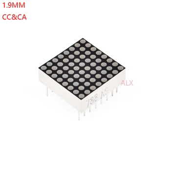 레드 LED 도트 매트릭스 디스플레이 모듈, 1.9mm, 8x8, 20MX20MM, LED 격자, 공통 양극, CC CA 788AS 788BS, 5 개