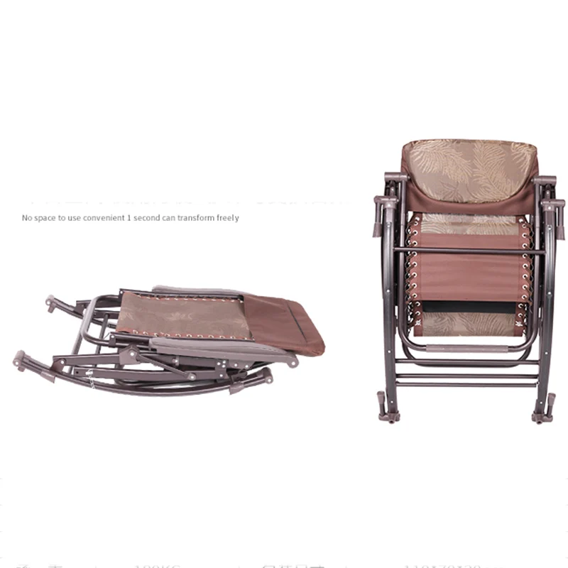 Foldable Portable Rocking Chair Chaise Longue Balcony Leisure Chair Adult Folding Siestas Leisure Zero Gravity Chair