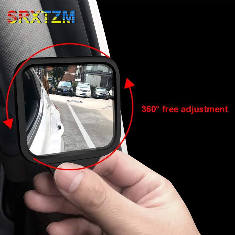 SRXTZM Car Multi-angle Exterior Mirror Rear View Parking Line Auxiliary Mirror New Driver Safety Auxiliary Rear Seat Mirror 1pcs