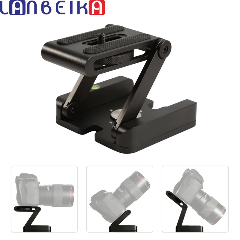 LANBEIKA Folding Z Type Stand Holder Professional Tripod Kit Flex Tilt Head Pan Ball Head Desktop Compatible Camera Camcorder