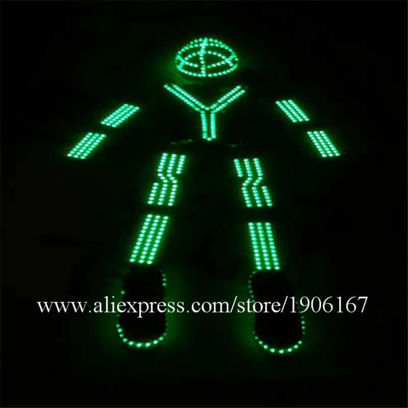 Led Light Robot Suit LED Luminous Clothing Dance Ballroom Costume Stage Props Party Supplies Led Growing Grand Event Clothes