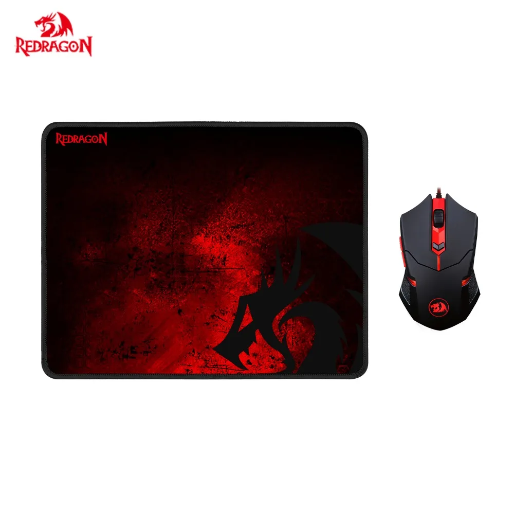 

Redragon M601-BA Gaming Mouse and Plus Large Size Mouse Pad Combo , 3200 DPI Red Led Backlit USB Wired Mouse Mice and Mousepad