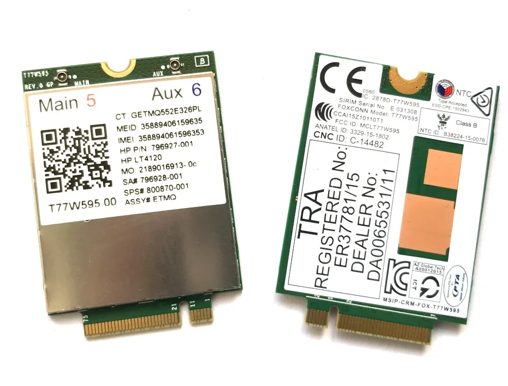 lt4120 X5 LTE T77W595 796928-001 4G WWAN M.2 150Mbps LTE Modem For HP Elite x2 840 850 G3 640 650 645 G2