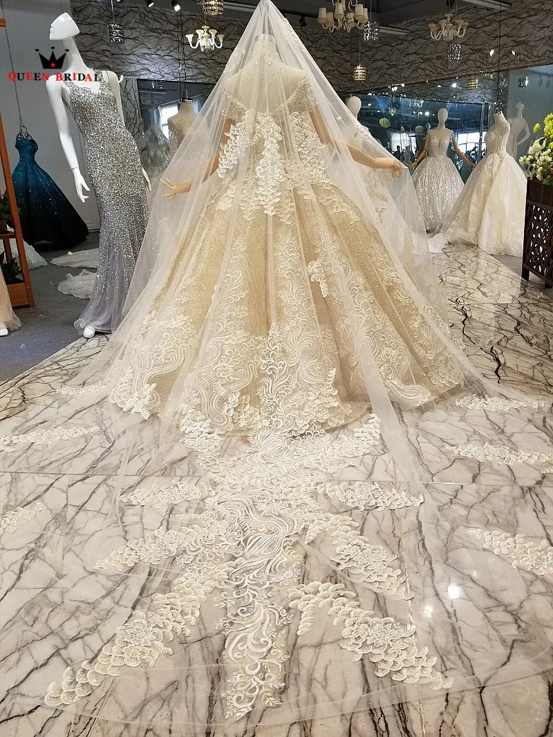 Vestido de noiva elegante, com decote em v, lantejoulas, 2021, foto real, rainha, vestido de noiva wd22