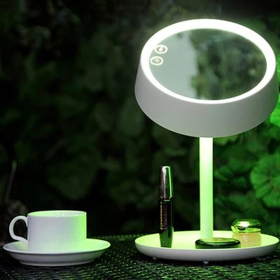 

Colorful eye makeup mirror table lamp LED colorful lamp desk dressing mirror folding wedding birthday gift desk lamp ZA90614