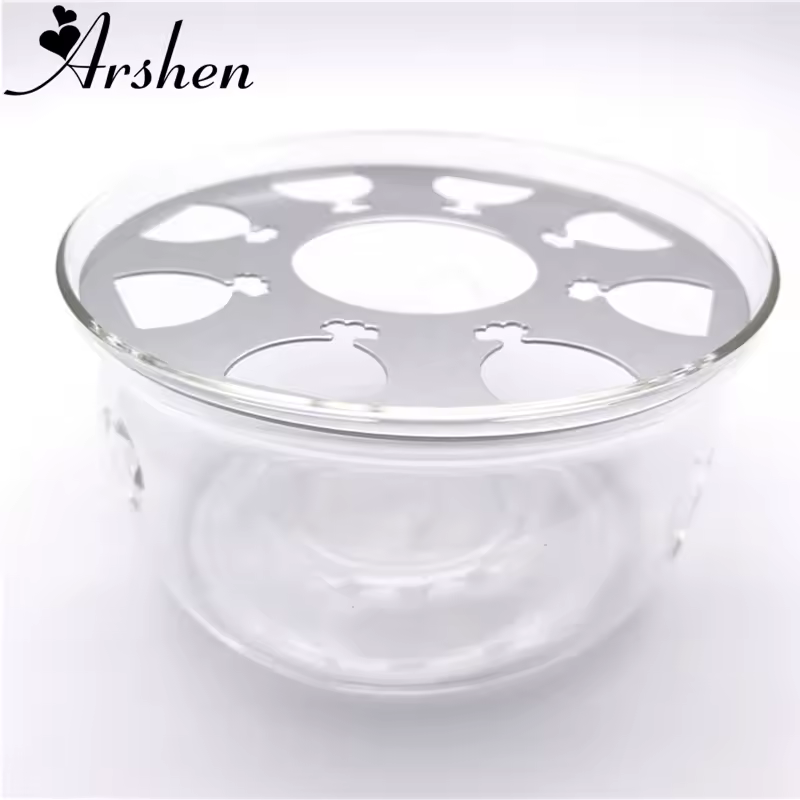 Arshen Heat Resisting Glass Teapot Base For Family Coffee Water Scented Tea Warmer Candle Heater Base Metal Heat Conduction Pad