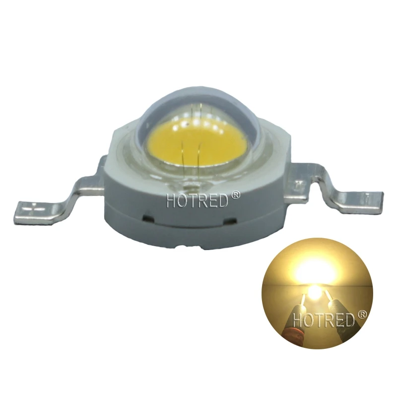 Lámpara LED de alta potencia, 100 piezas, 1W, 5W, 3W, 3 vatios, diodos emisores de luz blanca, foco de luz descendente, bombilla roja 620nm, 660nm