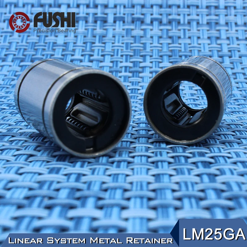 LM25GA Linear Ball Bearings 25x40x59mm ( 1 PC ) CNC Metal Steel Retainer Linear Bushing LM25UU Shaft 25MM LM25 GA Bearing