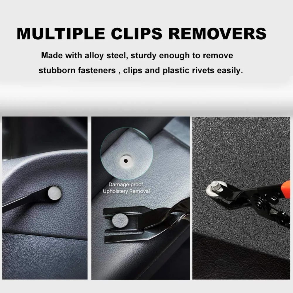 Car Audio Repair Tools Trim Removal Tool Car Panel Door Audio Trim Removal Tool Kit Auto Clip Pliers Fastener Remover Tool Set