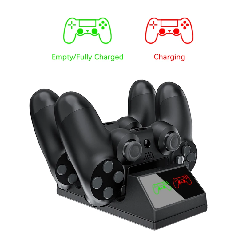 For PS4 Dual Controller Charger Dock Station Magnet Charging With Led Display For Playstation 4 Controller Stand Accessories