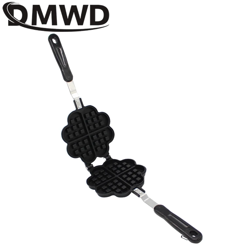 DMWD DIY Heart Shape non-stick jajka wafel Pan do gazu elektryczna maszyna do pieczenia gofrów omlet jajko forma do naleśnika pieczona forma do