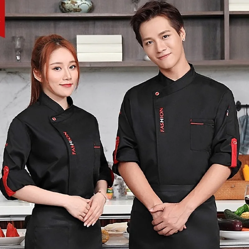 Chef jacket uniform clothing food service catering restaurant kitchen work chef outfit cook jacket uniform clothes DD1433