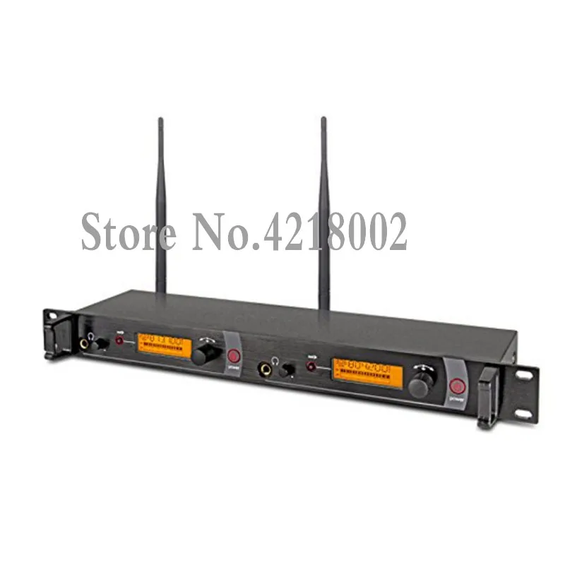 Wireless In Ear Monitor System 2 Channel 2 Bodypack Monitoring with In Earphone Wireless Type Used for Stage Studio