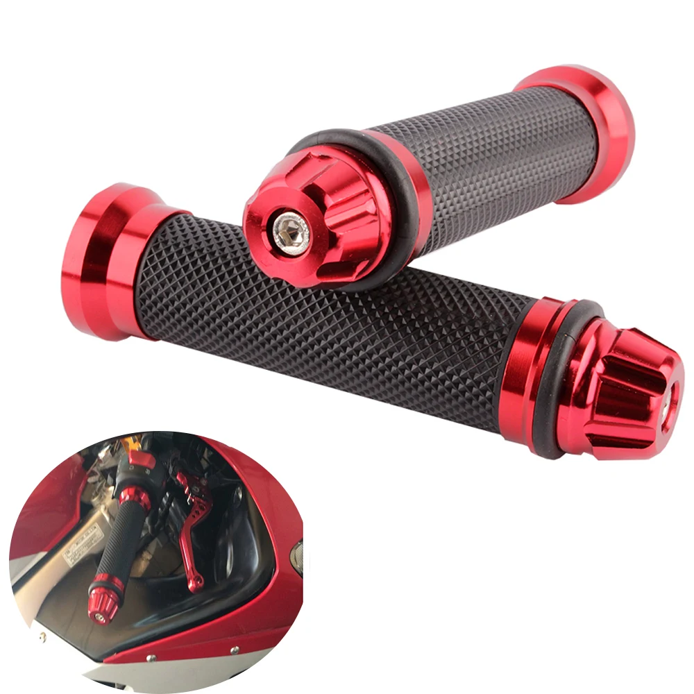 Motorcycle CNC Aluminium Rubber Gel Handle Grips Moto g5 Modified Handlebar Grips For Honda VFR750 MT 09 WR 400 GSX S1000