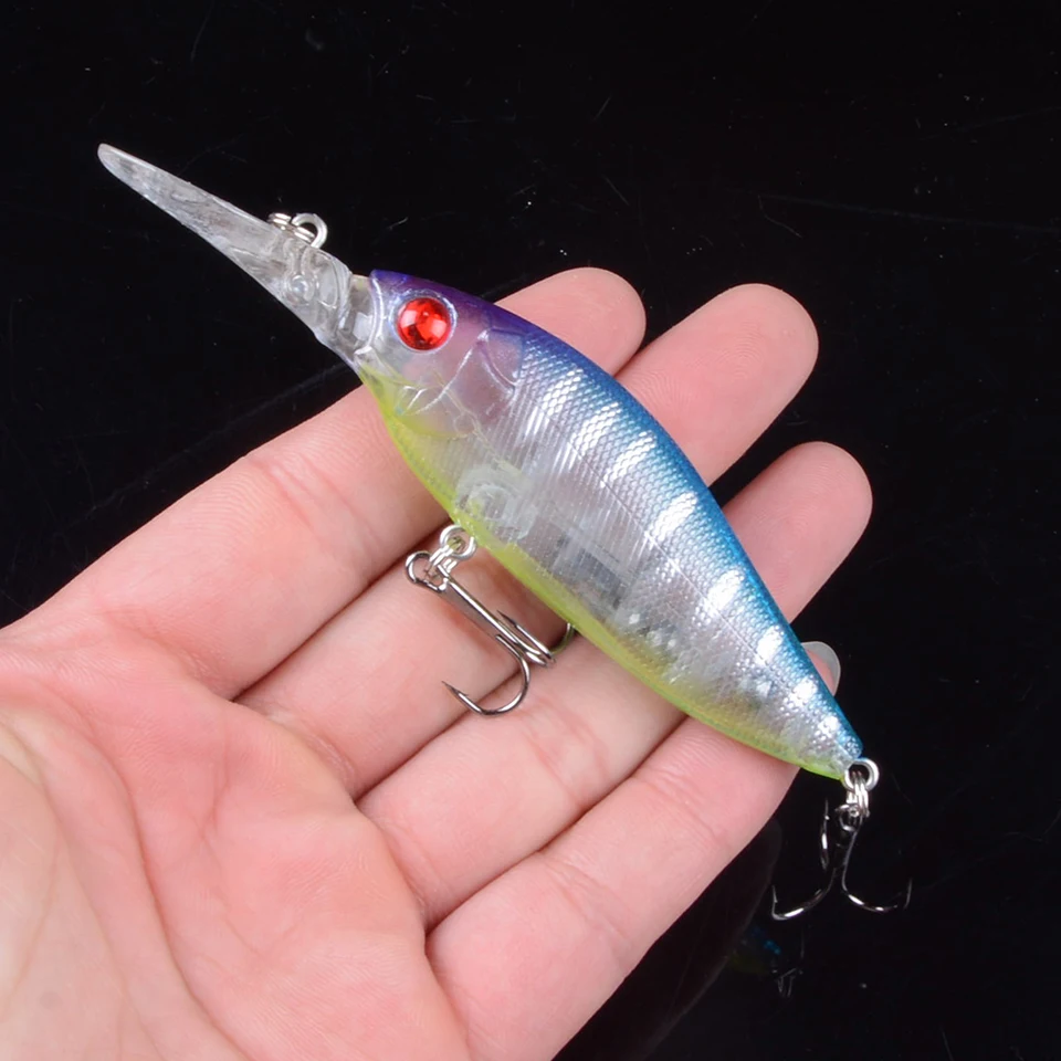 1pcs 10.5cm 12.3g Hard VIB Lures Fishing Minnow Bait Treble Hooks Sinking Crankbait Wobblers Fishing Tackle 3DEyes