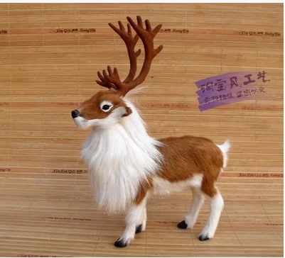 lovely simulation reindeer toy polyethylene & furs deer doll gift about 22x7x27cm 2264