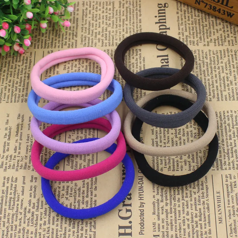 10pcs/lot 6CM Candy Colored  Hair Holders High Quality Rubber Bands Hair Elastics Accessories Girl Women Tie Gum (Mix Colors)