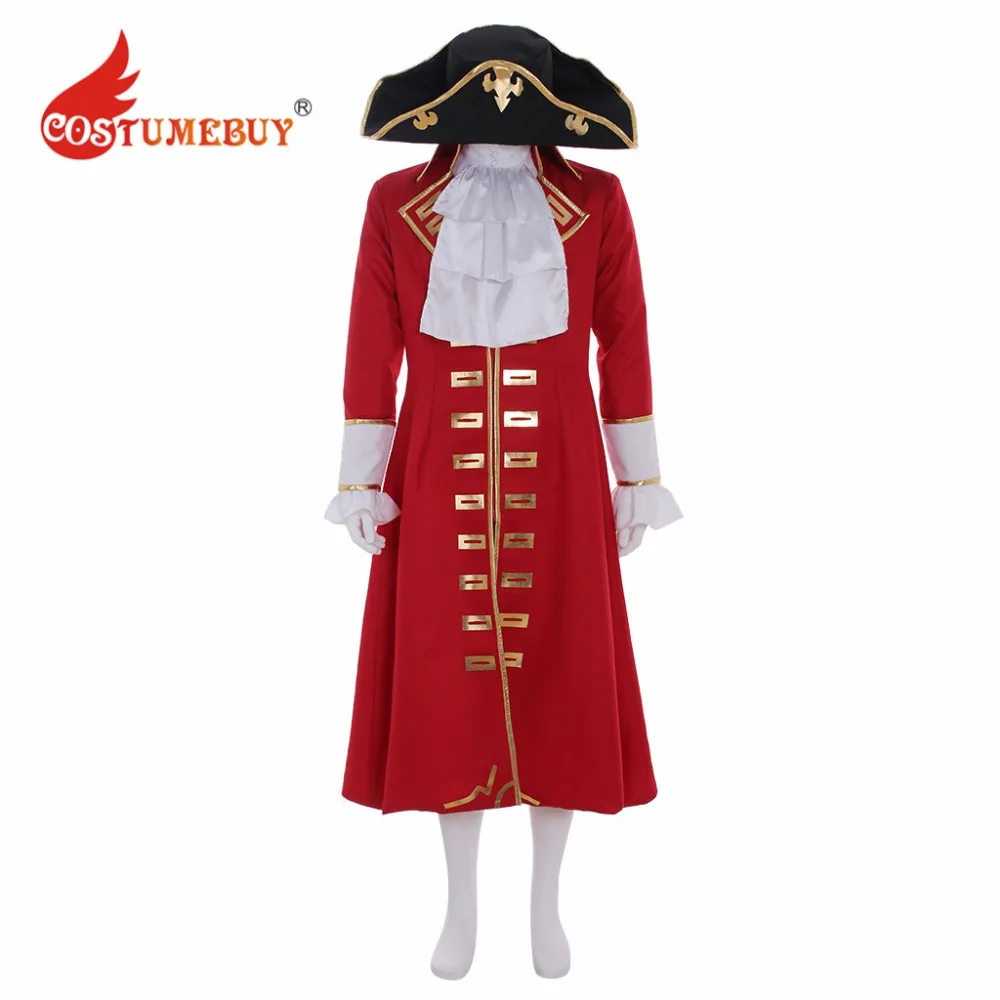 

CostumeBuy Movie Pirates Jack Sparrow Cosplay Costume Pirate Captain Trench With Shirt Hat Suit Any Size L920